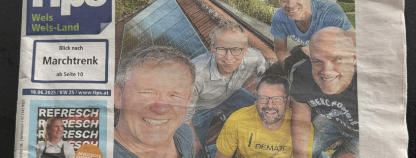 Volltreffer: Unsere Energiegemeinschaft Wels Nord auf der Tips Titelseite